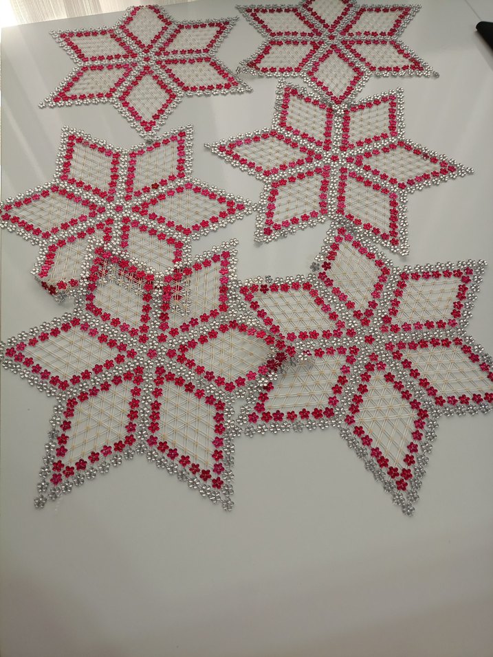 Altıgen Çiçek Desenli kasnak oda takımı - Görsel 2