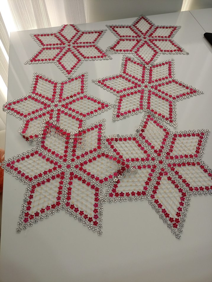 Altıgen Çiçek Desenli kasnak oda takımı - Görsel 3