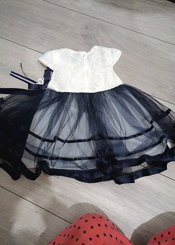 Kız Çocuk Beyaz Nakışlı Tül Elbise - Görsel 2