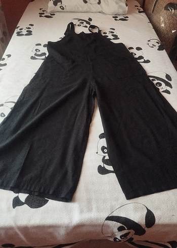 Salaş Kesim Siyah Hamile Tulum - Görsel 2