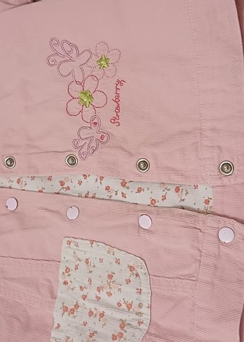 24-36 Ay Beden Nakışlı Pembe Kız Çocuk Ceketi