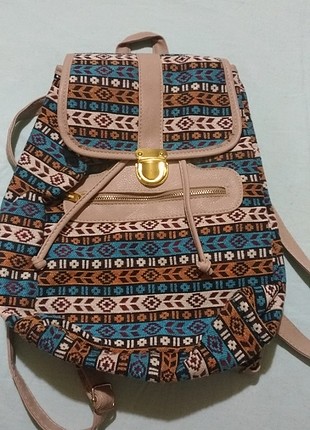 Kilim desen otantik sırt çantası