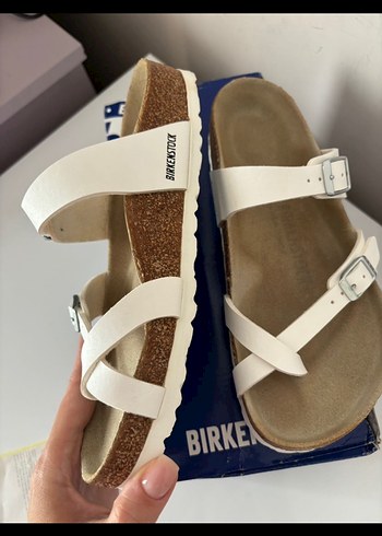 38 Beden beyaz Renk Birkenstock Terlik