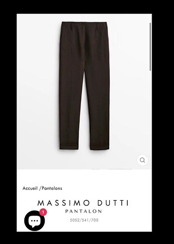 Massimo Dutti Kadın Kahverengi Keten Pantolon