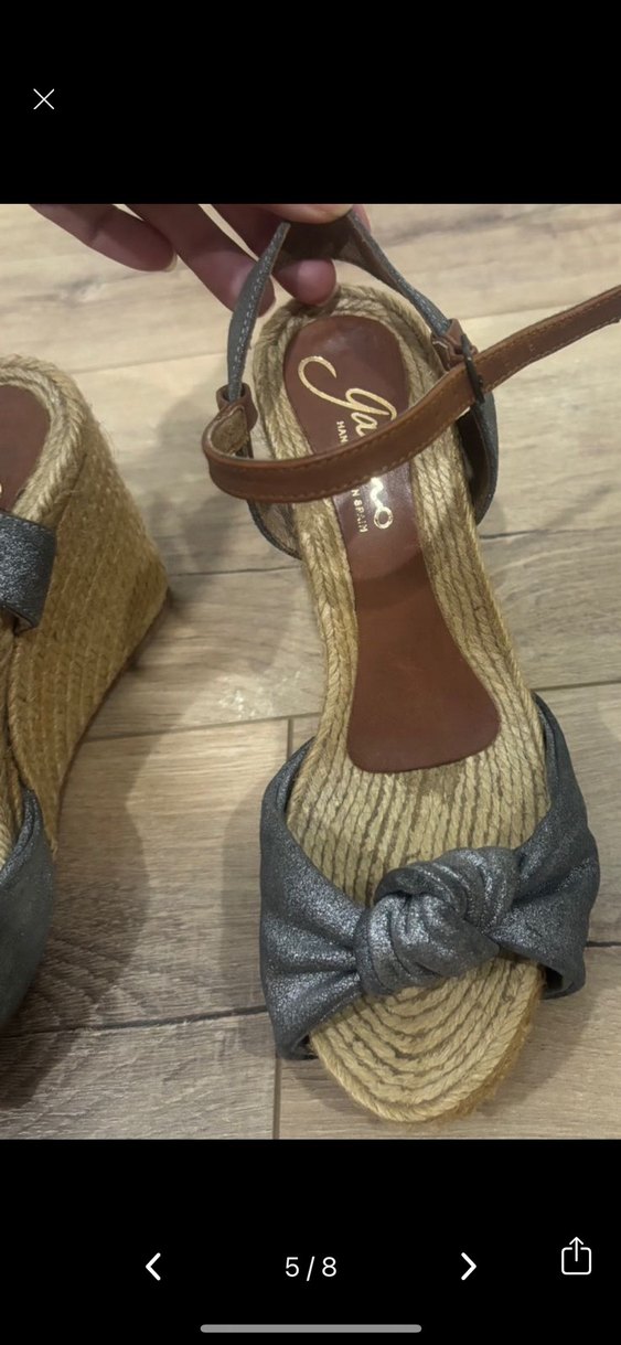 Gaimo Gri Kadın Dolgu Topuklu Ayakkabı - Görsel 5