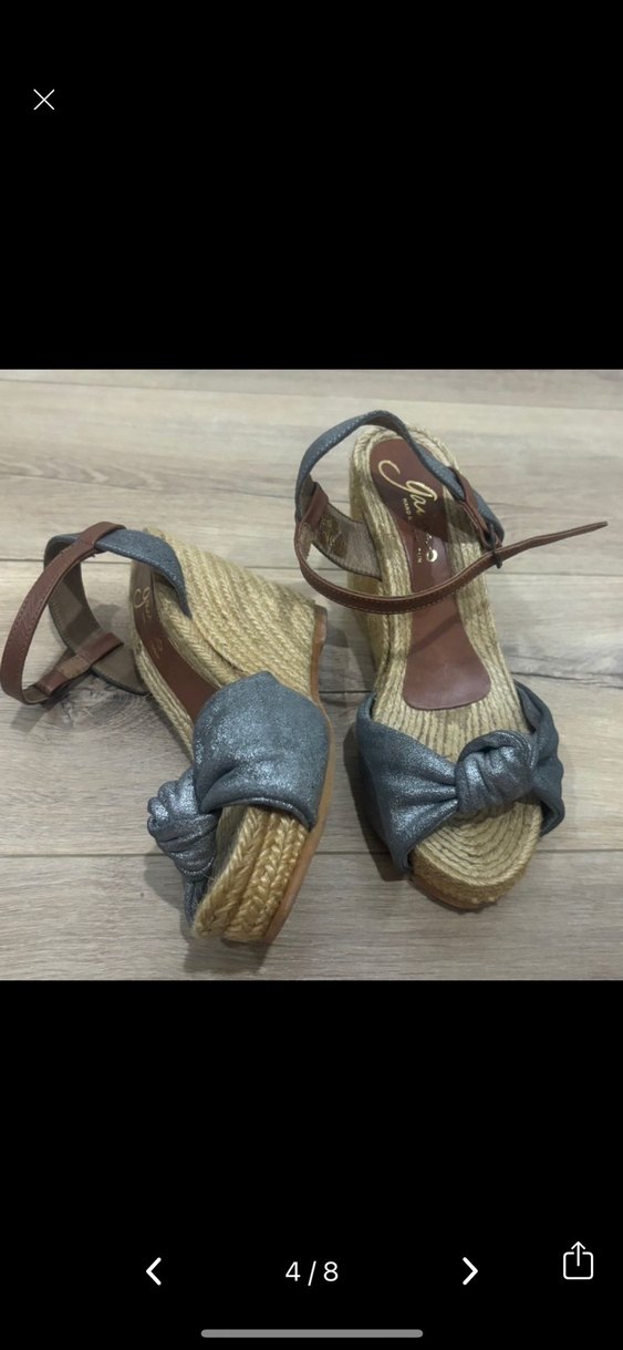 Gaimo Gri Kadın Dolgu Topuklu Ayakkabı - Görsel 4