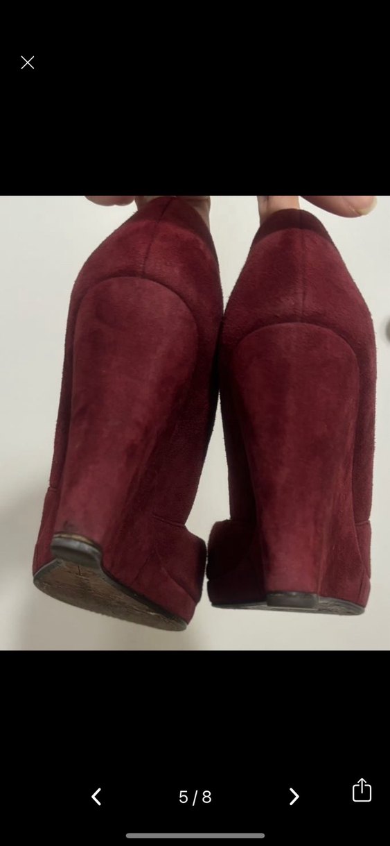 Michael Kors Kırmızı Süet Dolgu Topuklu Ayakkabı - Görsel 5