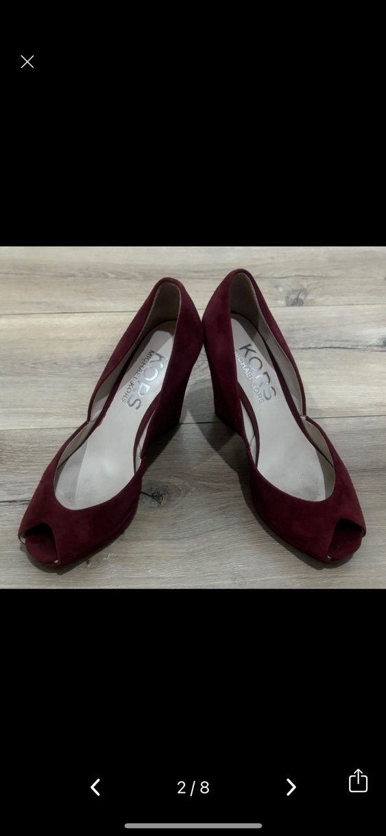 Michael Kors Kırmızı Süet Dolgu Topuklu Ayakkabı - Görsel 2