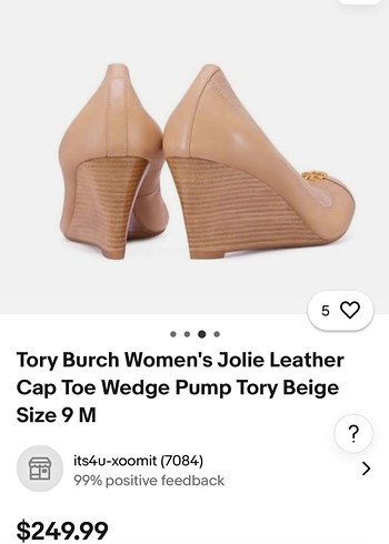 Tory Burch Tory Burch Bej Dolgu Topuklu Kadın Ayakkabı