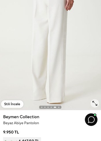 Beymen Collection Beyaz Abiye Pantolon - Görsel 4