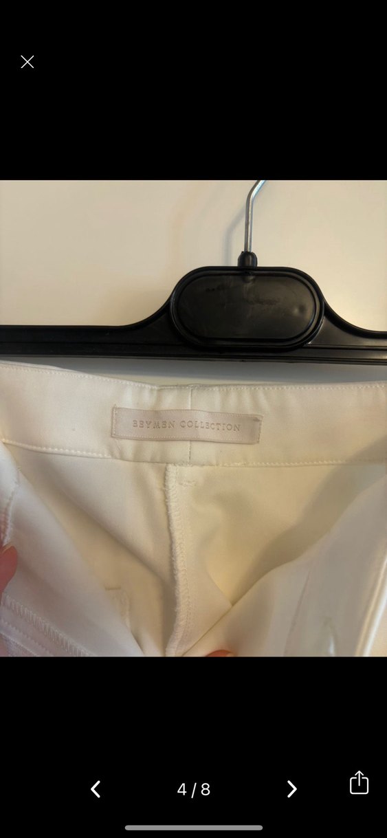 Beymen Collection Beyaz Abiye Pantolon - Görsel 5