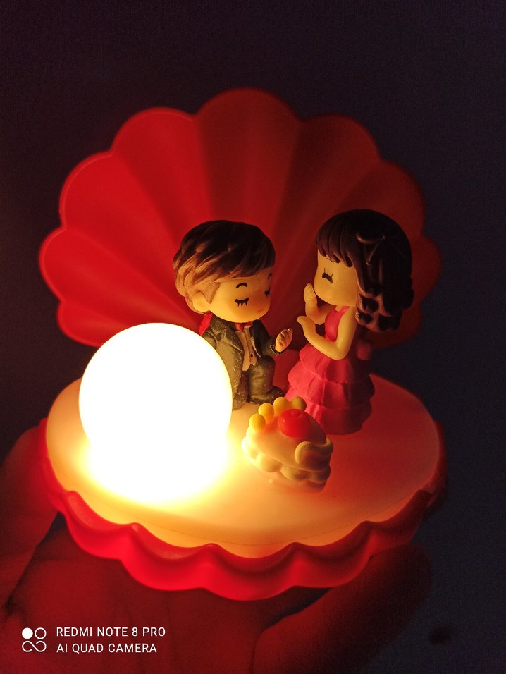 Renkli Pembe Çift Figürlü Biblo - Görsel 2