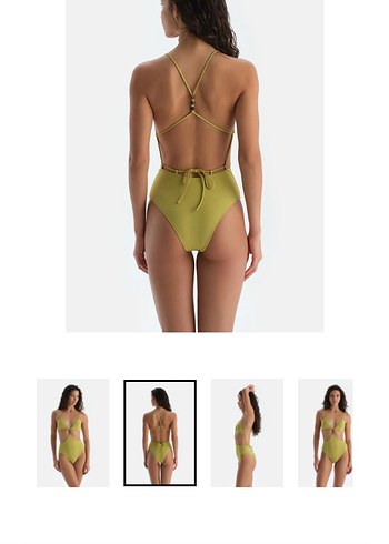 Diğer Sarı Mini Strappy Kadın Mayo#DAGİ MARKA