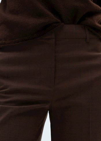 Kahverengi Kadın Kumaş Pantolon - Görsel 4