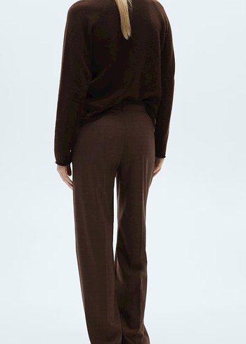 Kahverengi Kadın Kumaş Pantolon - Görsel 3