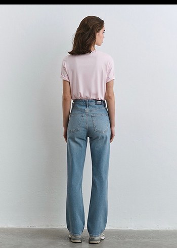 Kadın Regular Fit Midi Denim Jean - Görsel 2