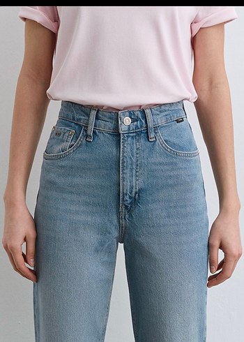 Kadın Regular Fit Midi Denim Jean - Görsel 4