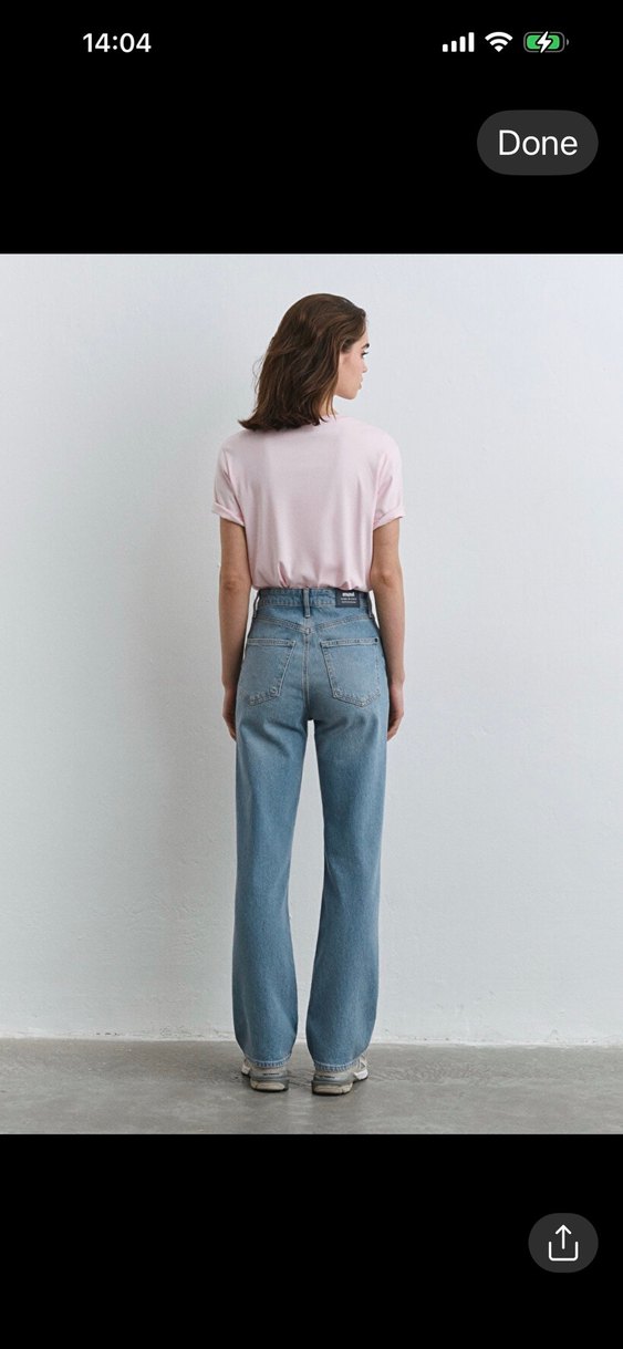 Kadın Regular Fit Midi Denim Jean - Görsel 2