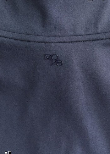 Kadın Mavi Fermuarlı Yüksek Yakalı Ceket - Görsel 2