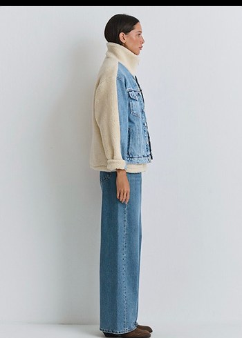 Gri Kot Uzun Kışlık Kadın Ceket - Görsel 4