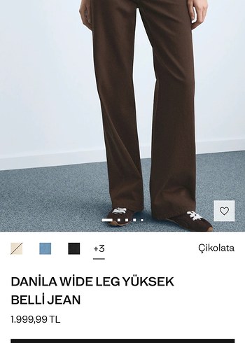 Kadın Kahverengi Süet Geniş Paça Pantolon - Görsel 4