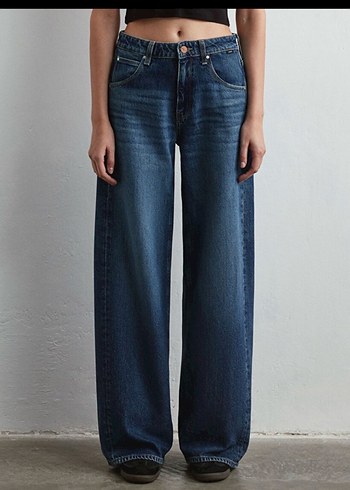 Kadın Siyah Normal Boy Bol Kesim Denim Pantolon - Görsel 2