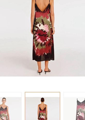 Yargıcı Çok Renkli Askılı Midi Elbise - Görsel 3