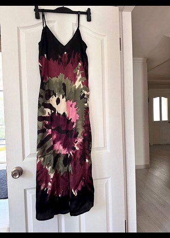 Yargıcı Çok Renkli Askılı Midi Elbise - Görsel 5