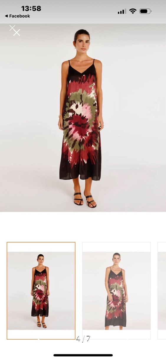 Yargıcı Çok Renkli Askılı Midi Elbise - Görsel 4