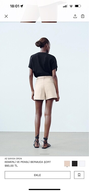 xl Beden camel Renk #ZARA #Şort