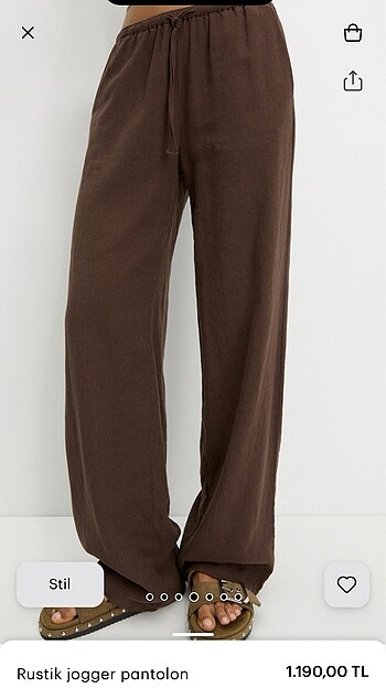 l Beden kahverengi Renk #PULL&BEAR#pantolon