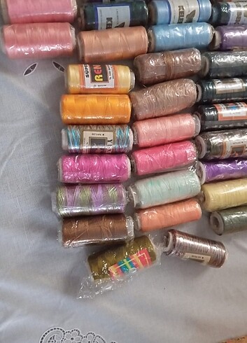 Renkli iplikler başörtü iplikleri - Görsel 2