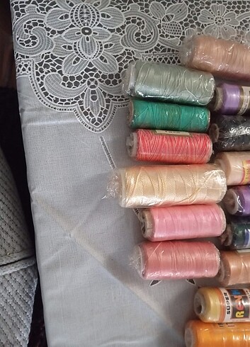 Renkli iplikler başörtü iplikleri - Görsel 4