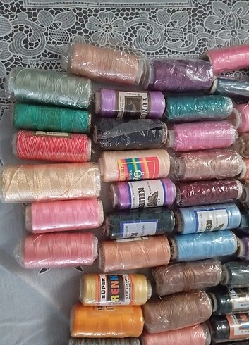 Renkli iplikler başörtü iplikleri - Görsel 5