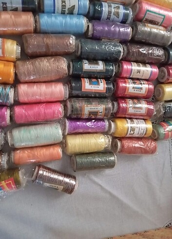 Renkli iplikler başörtü iplikleri - Görsel 6