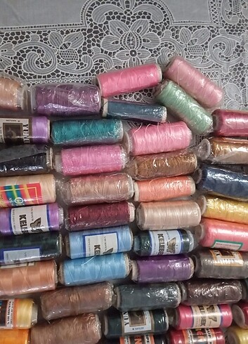 Renkli iplikler başörtü iplikleri - Görsel 8