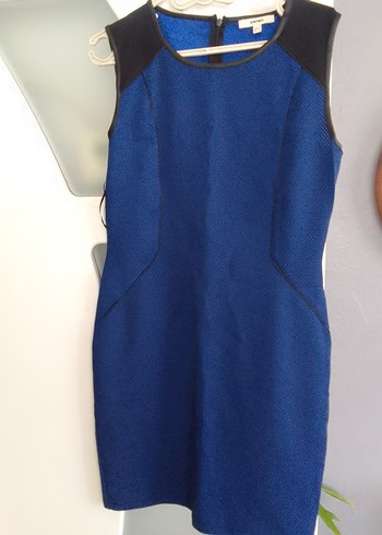 Mavi Kolsuz Midi Kalem Elbise M beden - Görsel 2