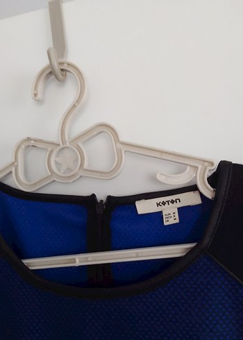 Mavi Kolsuz Midi Kalem Elbise M beden - Görsel 4