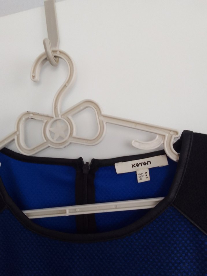 Mavi Kolsuz Midi Kalem Elbise M beden - Görsel 4