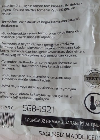 sıcak su torbası - Görsel 2