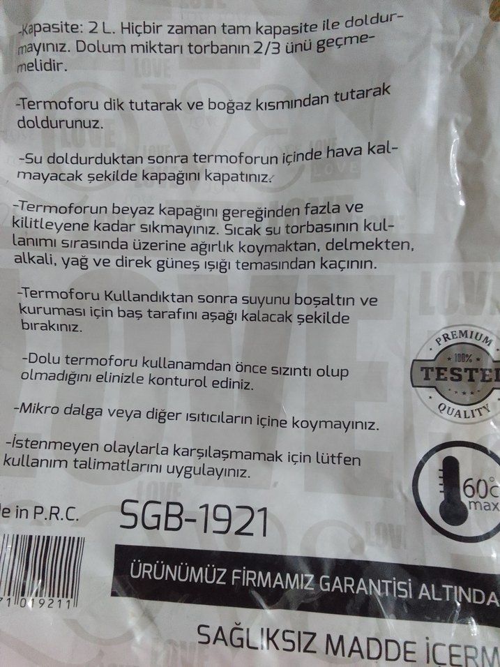 sıcak su torbası - Görsel 2