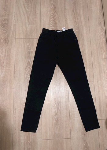 Siyah Kadın Midi Boy Kot Pantolon - Görsel 4