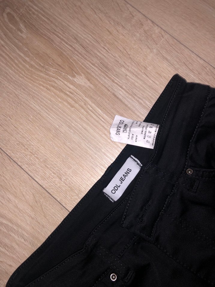 Siyah Kadın Midi Boy Kot Pantolon - Görsel 2