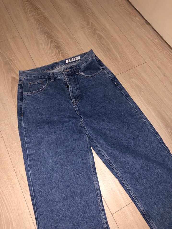 Düğmeli Mavi Kadın Denim Midi Jean - Görsel 2