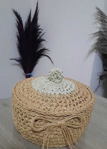 Kapaklı Hasır Sepet - Görsel 8