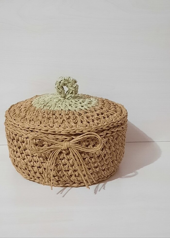 Kapaklı Hasır Sepet - Görsel 2