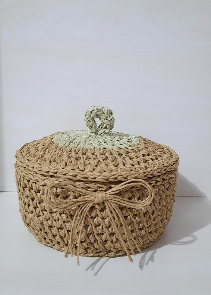 Kapaklı Hasır Sepet - Görsel 5