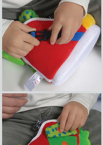 Renkli Nakışlı Bebek Panduf - Görsel 4