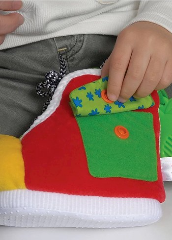 Renkli Nakışlı Bebek Panduf - Görsel 5