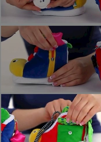 Renkli Nakışlı Bebek Panduf - Görsel 9